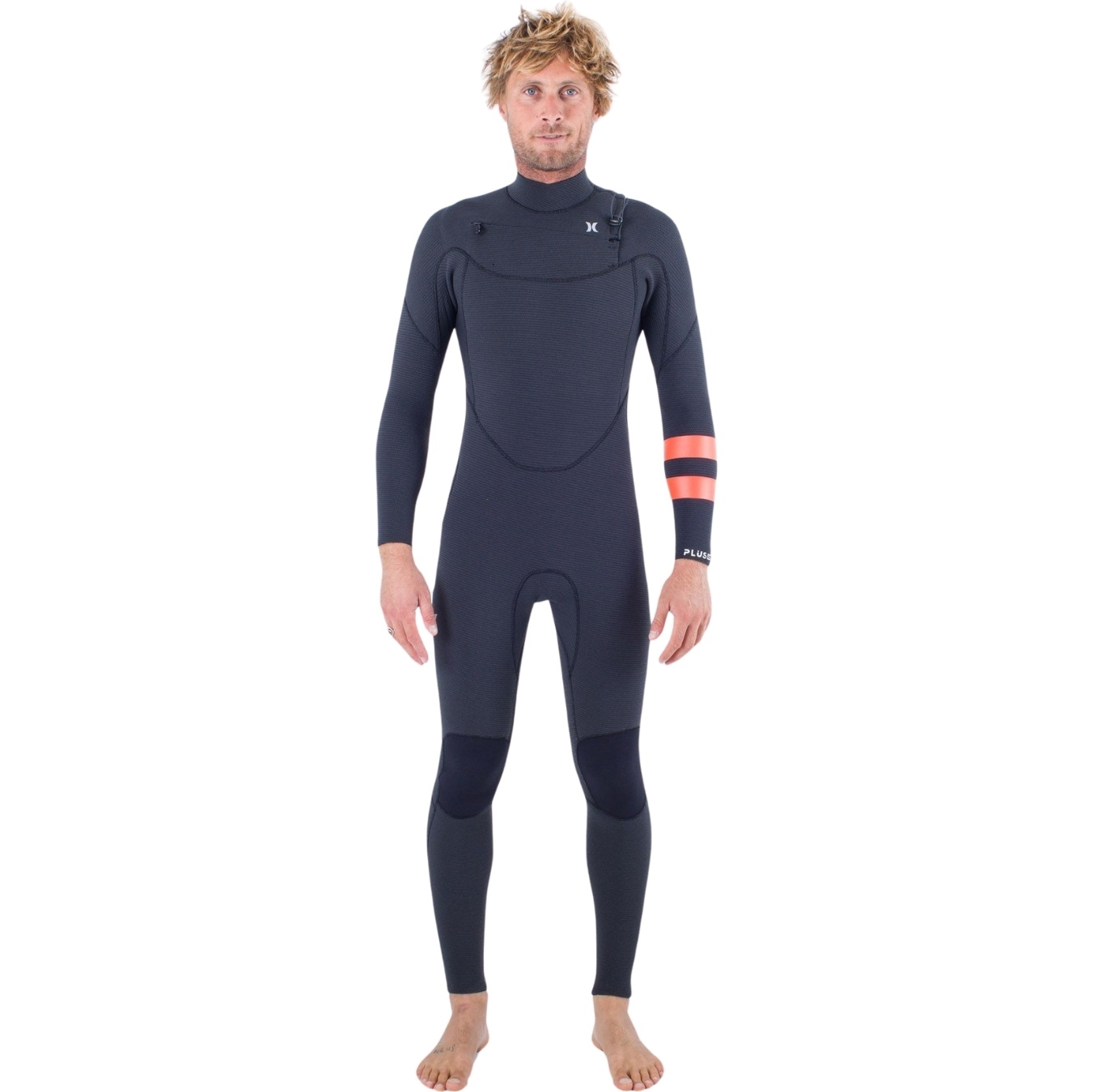 Hurley Mens Plus 5/3mm Chest Zip Wetsuit MFS0012504 - Black / Graphite